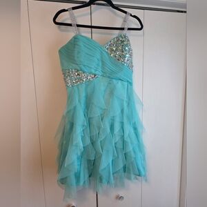 Deb Turquoise Dress with Rhinestones 16/17